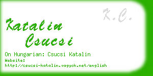 katalin csucsi business card